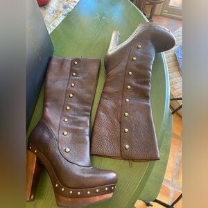 UGG Dark Brown Heeled Boots